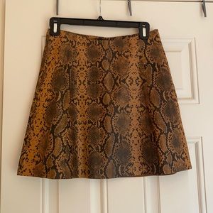 Veda leather snakeskin circle skirt size S